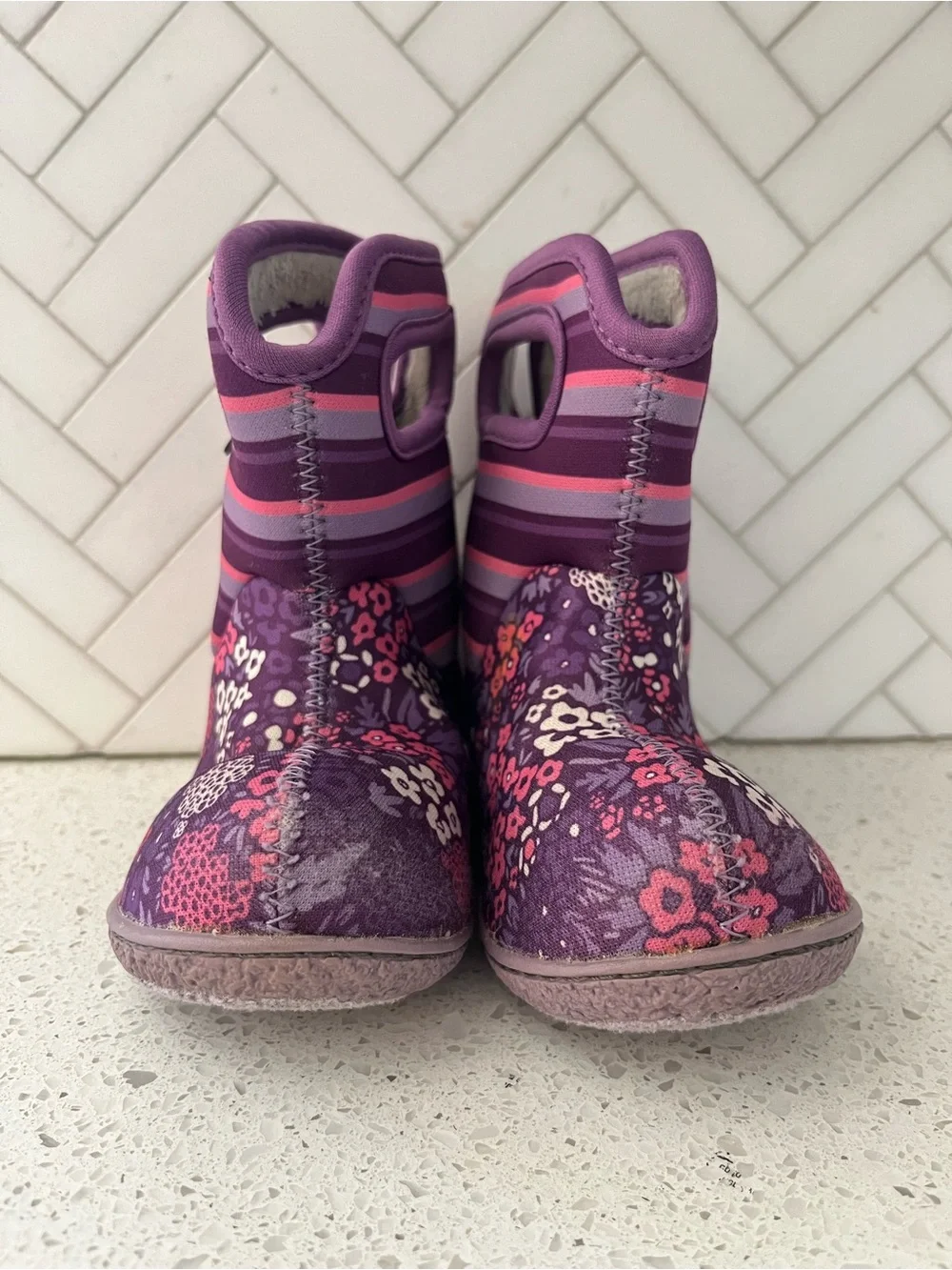 Bogs Baby NW Garden Rain Boots Purple Multi Size 8T